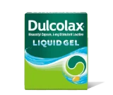 Dulcolax Liquid Gel Laxative box, Bisacodyl 5 mg, promotes natural gut rhythm.