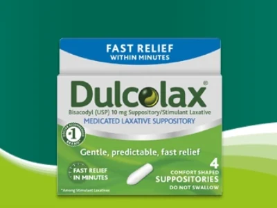 Bisacodyl Laxative Suppositories 10mg 12Ct