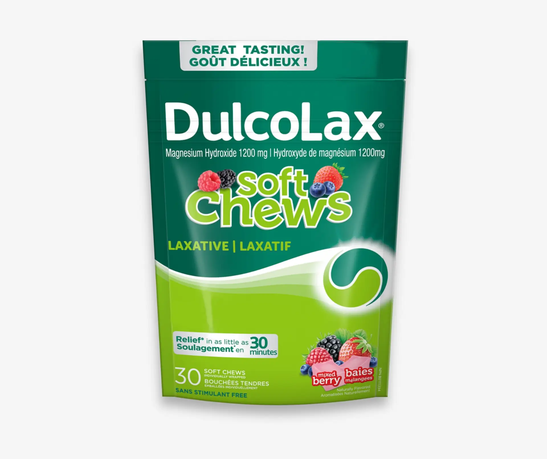 Front of pack of DulcoLax Soft Chews