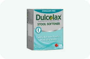 Dulcolax Stool Softener, 25 liquid gels, stimulant-free stool relief.