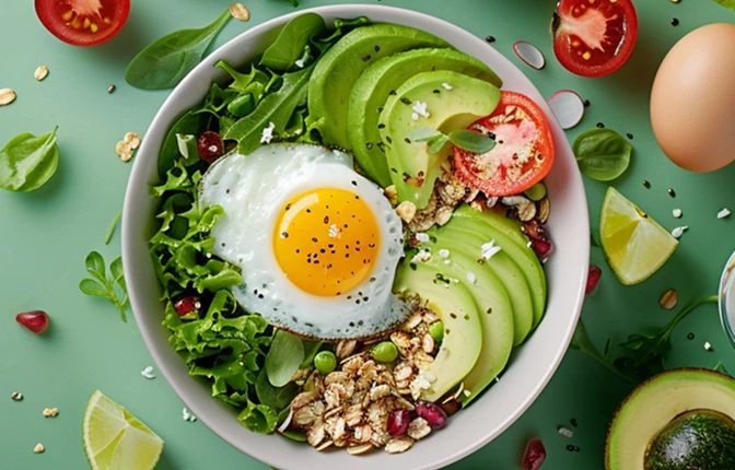 A man with closed eyes smiles contentedly against a green tiled background.