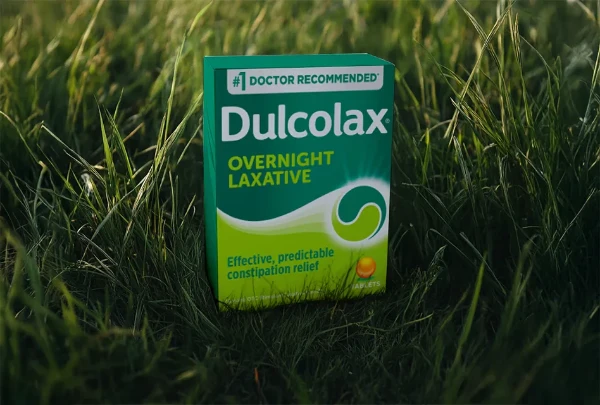 Dulcolax Overnight Laxative 25 tablets box in grass.