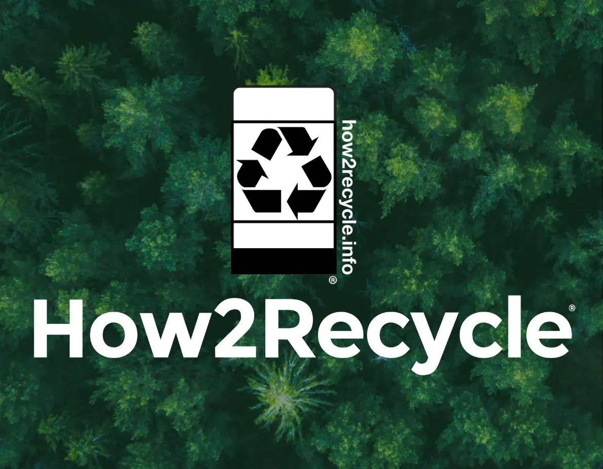 Terracycle logo with recycling symbol over aerial forest view.