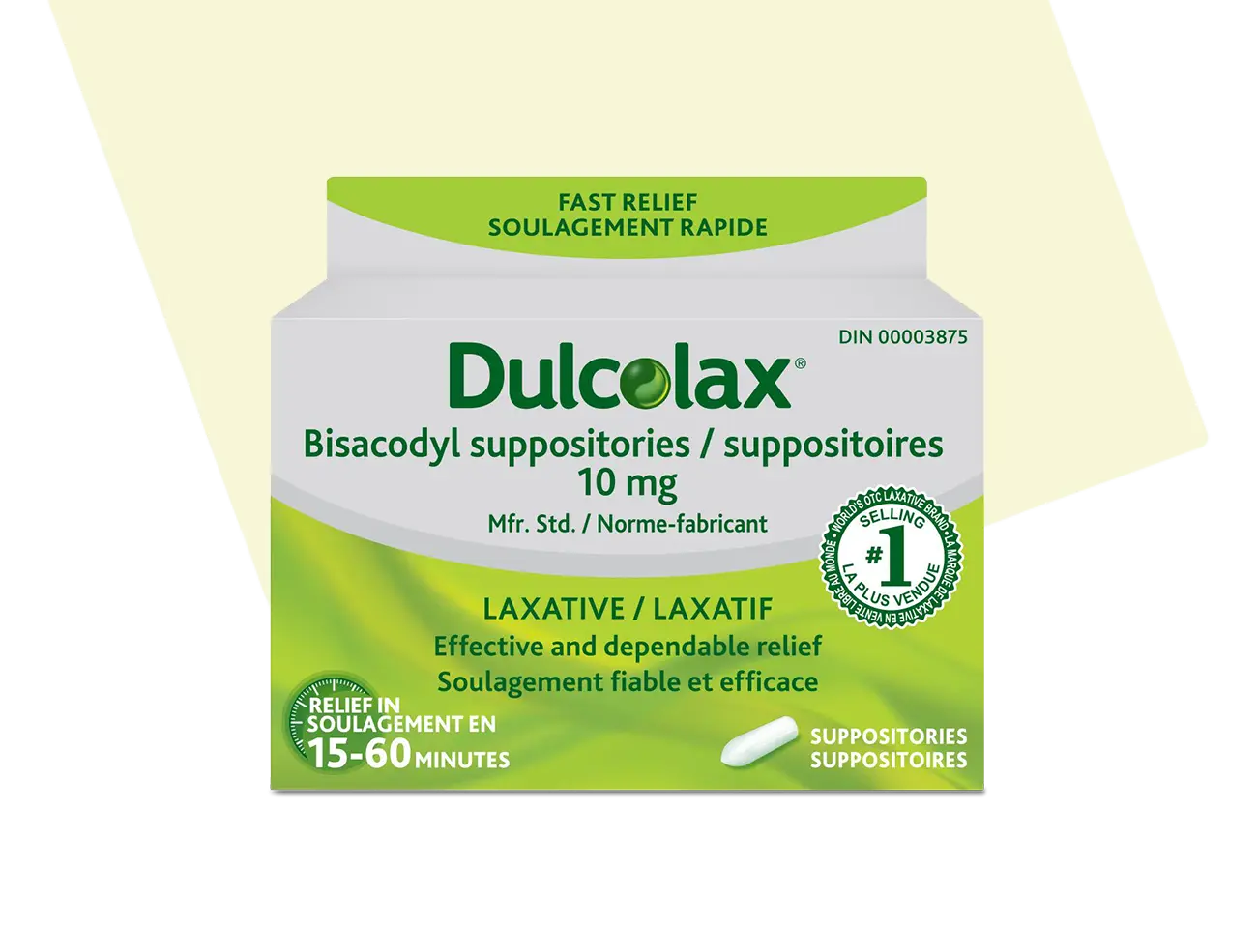 Dulcolax Comfort-Shaped Laxative Suppositories, Relief Constipation, 4Ct,  4-Pack