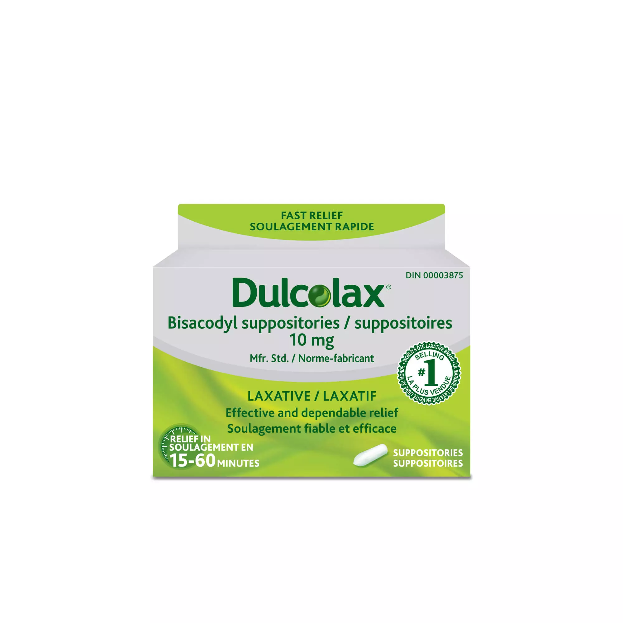 Dulcolax Laxative Suppositories, Medicated, Comfort Shaped